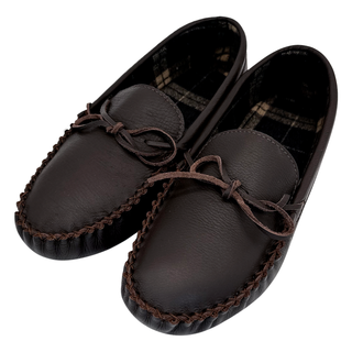 Men's Lined Leather Moccasins Slippers (Clearance)