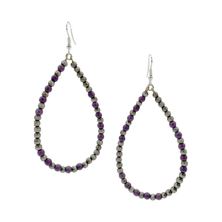 Navajo Pearl Beaded Teardrop Earrings
