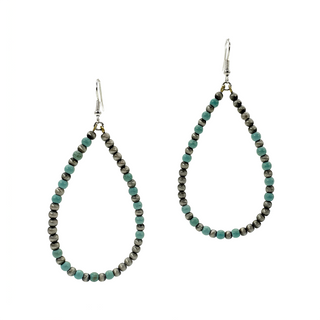 Navajo Pearl Beaded Teardrop Earrings
