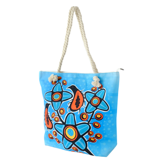 Indigenous Art Rope Tote Bag