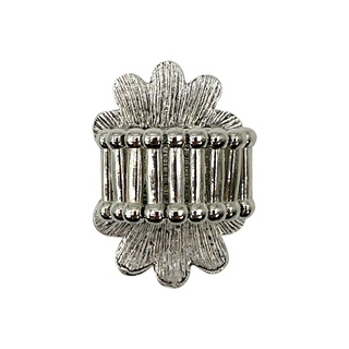 Silver Stretch Concho Turquoise Ring