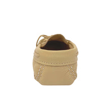 Men's Cream Wide Leather Moccasins (Final Clearance)