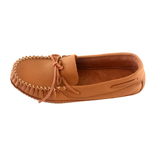 Men's Tan Wide Leather Moccasins