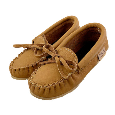 Junior Size Children's Leather Moccasin Shoes