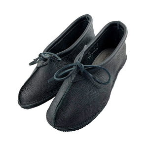 Women's Genuine Caribou & Cow Hide Ballerina Crepe Sole Moccasin Shoes ...