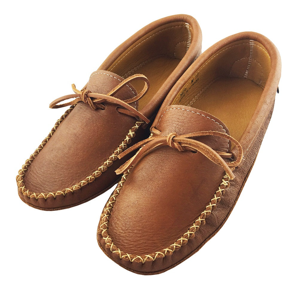 Men's Quality Genuine Moose Hide Leather Foam Moccasin Slippers