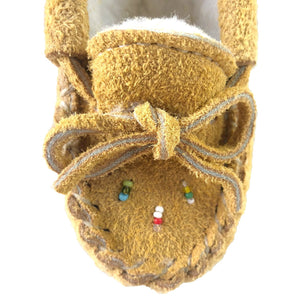 Baby Fleece Lined Beaded Suede Moccasins