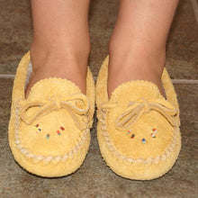 Children's Fleece Lined Beaded Suede Moccasins