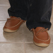 Men's Rubber Sole Leather Moccasin Shoes