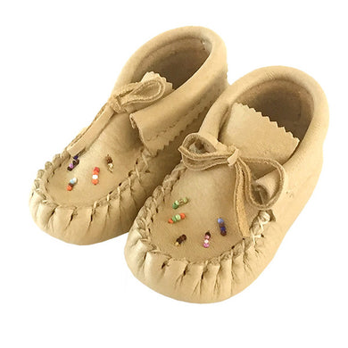 Baby Beaded Leather Moccasins