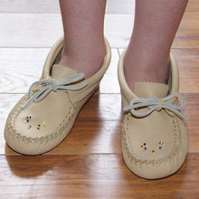 Children's Beaded Soft Soled Leather Moccasins