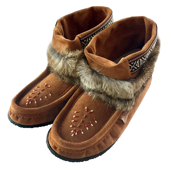 Brown Moccasin Boots For Women Women's Native American Style Ankle