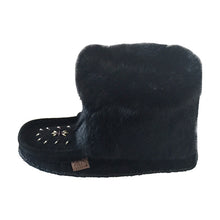 Women's Black 8" Tsar Rabbit Fur Mukluks