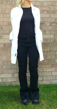 Women's Black 8" Tsar Rabbit Fur Mukluks
