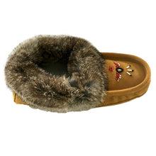Women's Rabbit Fur Thunderbird Beaded Moccasins