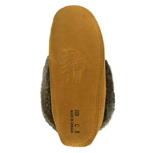 Women's Rabbit Fur Thunderbird Beaded Moccasins