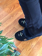 Women's Rabbit Fur Thunderbird Beaded Moccasins