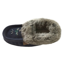 Women's Rabbit Fur Thunderbird Beaded Moccasins