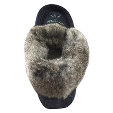 Women's Rabbit Fur Thunderbird Beaded Moccasins