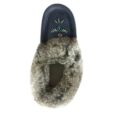 Women's Rabbit Fur Thunderbird Beaded Moccasins