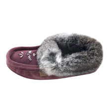 Women's Rabbit Fur Thunderbird Beaded Moccasins