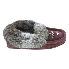 Women's Rabbit Fur Thunderbird Beaded Moccasins