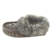 Women's Rabbit Fur Thunderbird Beaded Moccasins