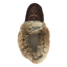 Women's Rabbit Fur Thunderbird Beaded Moccasins