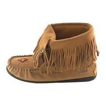 Women's Fringed Inca Suede Moccasin Boots