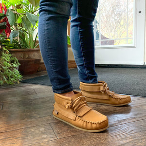 Women's Apache Cork Leather Moccasin Boots (Final Clearance)