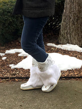 Women's 13" White Leather Mukluks