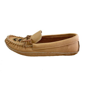 Men's Moose Hide Leather Beaded Moccasins