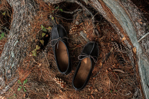 Men's Earthing Moccasins Minimalist Buffalo Hide