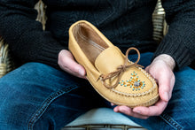 Men's Moose Hide Leather Beaded Moccasins