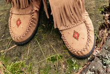 Women's Fringed Inca Suede Moccasin Boots