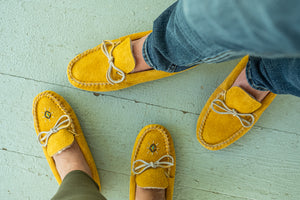 Men's Fleece Lined Suede Moccasins