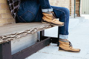 Men's Leather Moccasin Boots