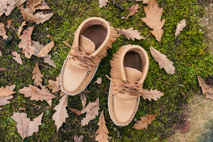 Women's Moose Hide Leather Fringed Moccasin Boots