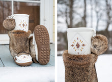 Women's 13" Leather Mukluks Old Brown