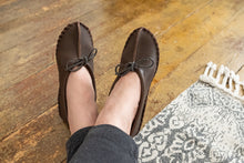 Women's Earthing Moccasins Elk Hide Ballerina