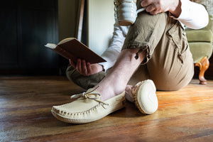 Men's Caribou Leather Moccasins