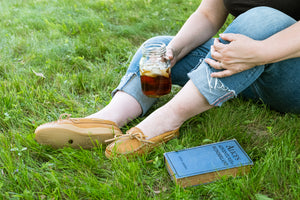 Women's Cork Moose Hide Leather Moccasin Shoes