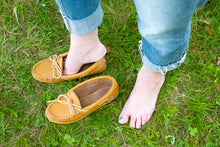 Women's Cork Moose Hide Leather Moccasin Shoes