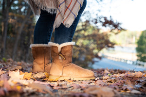 Women's Sheepskin Toggle Winter Boots