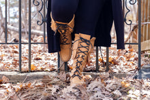 Women's Moose Hide Leather Fringed Knee High Moccasin Boots