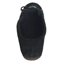 Women's Beaded Black Moccasin Shoes