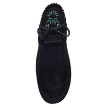 Women's Beaded Black Moccasin Shoes