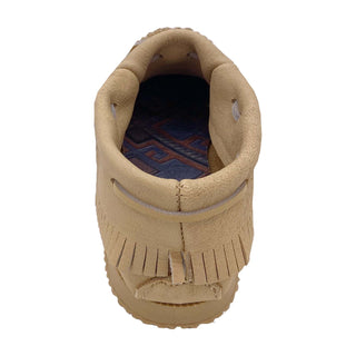 Women's Moose Hide Beaded & Fringed Moccasin Shoes