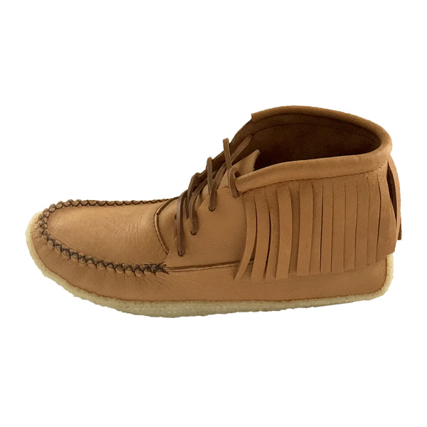 Men's Authentic Genuine Moose Hide Leather Moccasin Style Ankle