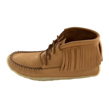 Men's Moose Hide Leather Fringed Moccasin Boots